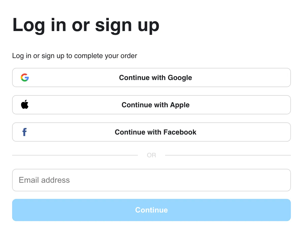 Create an account to track order progress