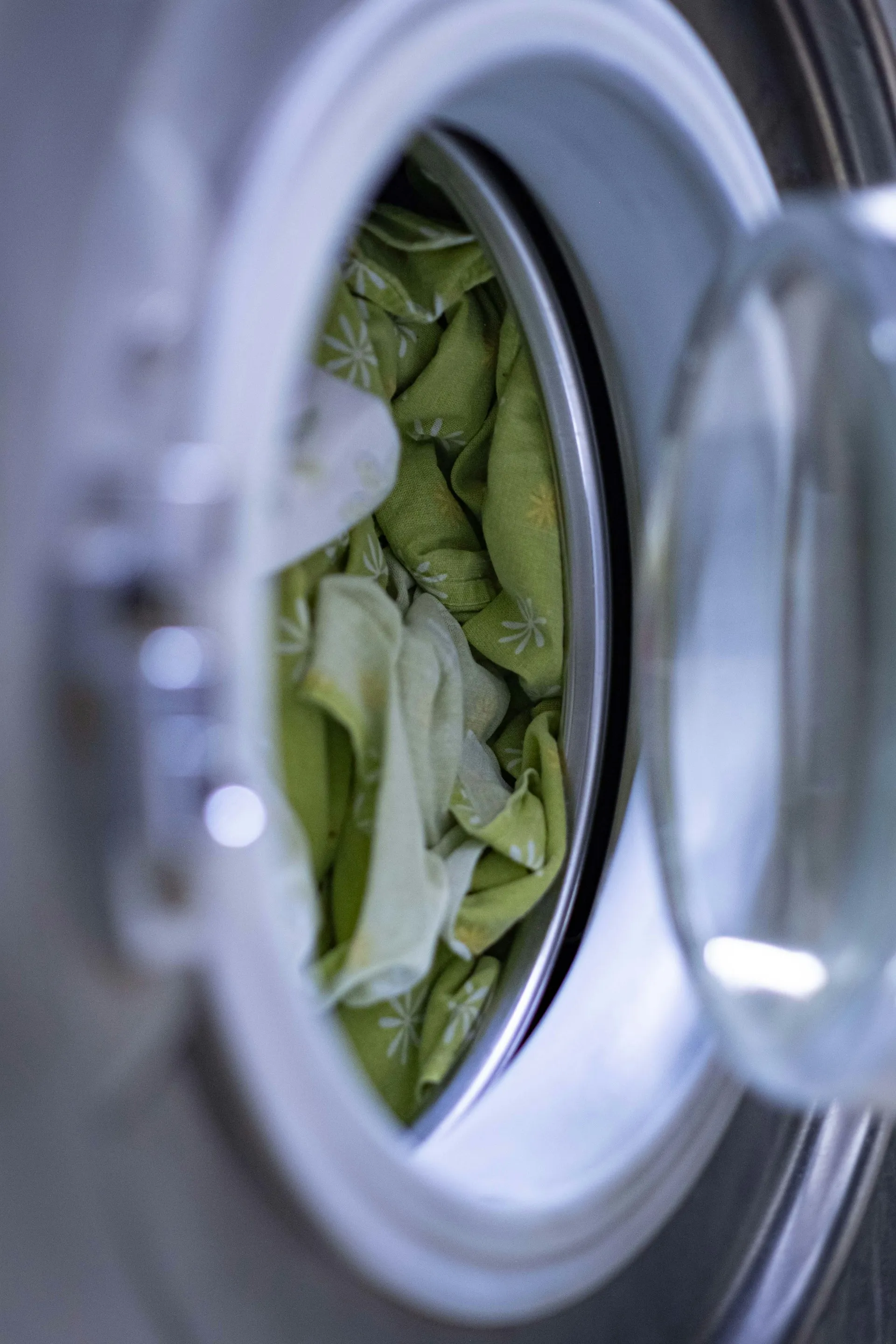 Freshly dry cleaned clothes on hangers
