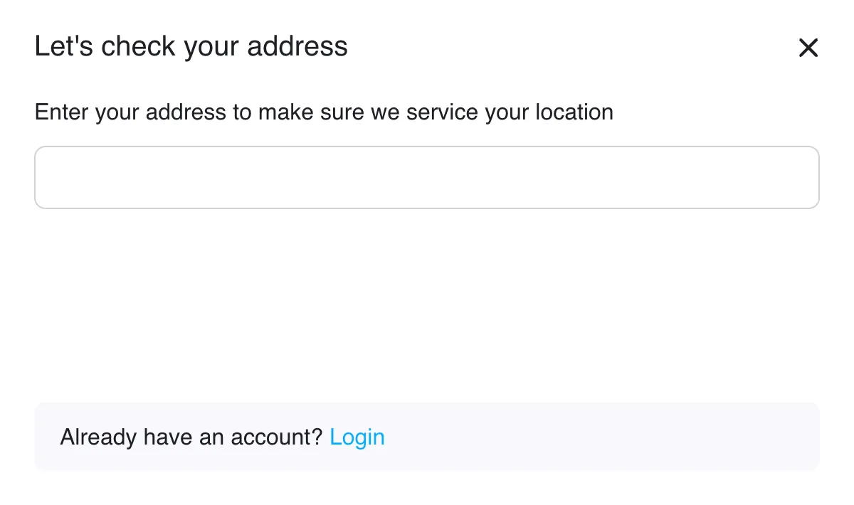Set your address
